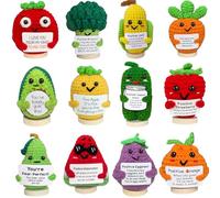 crocheted emotional support veggie and fruits