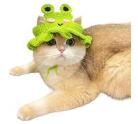 Crocheted Hat For Dog And Cats Holiday Pet Costume Knitted Headgear Dog Cats Birthday Props For Small Pet Knitted Costume Accessory