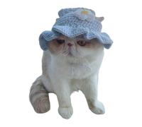 Crocheted Hat For Dog And Cats Holiday Pet Costume Knitted Headgear Dog Cats Birthday Props For Small Pet Cartoon Hat