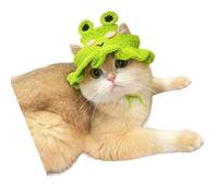 Crocheted Hat For Dog And Cats Holiday Pet Costume Knitted Headgear Dog Cats Birthday Props For Small Pet Cartoon Hat