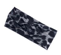 Crocheted Headband Floral Sports Tie-dye Wide Sweatband High Elasticity Hair Accessories for Sporting Running Leopard print 2
