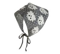 Crocheted Triangle Hair Scarf with Adjustable Tie Ends, A | Textile Head Covering Accessory for Daily Wear and Halloween Costume Looks