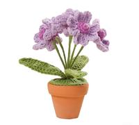 Crocheted Wool Plant Pot 11x8cm Purple Home Decor(purple)