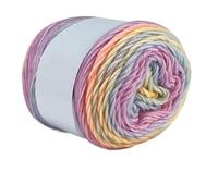 Crocheted Yarn 100g Gradient Dyed Pattern Wool Medium Thick Yarn Pure Cotton Thread Crochet Hand Woven Scarf(Color19)