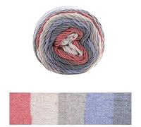 Crocheted Yarn 100g Rainbow Cotton Yarn Segment Dyeing 5 Strands of Milk DIY Hand Knitted Sofa Cushion Pillow 193meters(Color5)