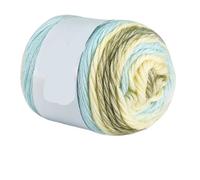Crocheted Yarn 100g Rainbow Gradient Color Cake Yarn Cotton Blend DIY Crochet Skirt Lace Line Hand-Woven Soft(Color1,4pc)