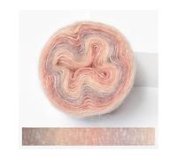 Crocheted Yarn 250M Rainbow Gradient Color Cake Yarn Cotton Organic Blend DIY Crochet Skirt Lace Line Hand-Woven Soft(06)