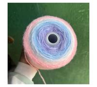 Crocheted Yarn 500g Blended Yarn 3 Strands Space Dyed Cake Thread Hand-Knitted Crocheted Scarf Hat Soft Skin-Friendly(Color31)