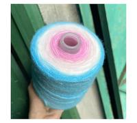 Crocheted Yarn 500g Blended Yarn 3 Strands Space Dyed Cake Thread Hand-Knitted Crocheted Scarf Hat Soft Skin-Friendly(Color27)