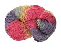 Crocheted Yarn 500g/set Chunky 4 Ply Colorful Section Dyed Woolen Yarn for Knitting Clothes Sweaters Medium Thick Warm Crochet Wool Thread Soft(Color7)