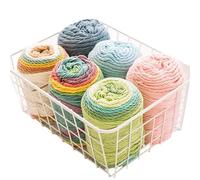 Crocheted Yarn Cake Yarn Rainbow Cotton Segment Dyeing 5 Strands of Milk DIY Hand Knitted(6pc Random Sale)