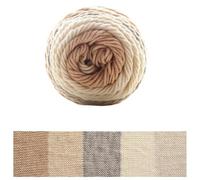 Crocheted Yarn Cake Yarn Rainbow Cotton Segment Dyeing 5 Strands of Milk DIY Hand Knitted(Color10)