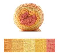 Crocheted Yarn Cake Yarn Rainbow Cotton Segment Dyeing 5 Strands of Milk DIY Hand Knitted(Color19)