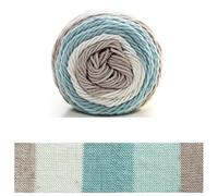 Crocheted Yarn Cake Yarn Rainbow Cotton Segment Dyeing 5 Strands of Milk DIY Hand Knitted(Color6)