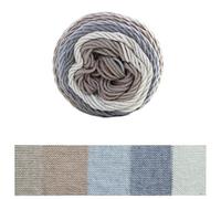 Crocheted Yarn Cake Yarn Rainbow Cotton Segment Dyeing 5 Strands of Milk DIY Hand Knitted(Color7)