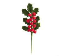 Crocheted Yarn Flower Decoration for Christmas Trees and Wreaths, Handmade for Long Lasting Seasonal Home Accent (E)