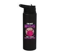 Crocheter Crochet - I´m Done with My let´s go Knitting Stainless Steel Insulated Water Bottle
