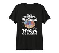 Crocheter Crochet Knitting A Women who Like Knitting Premium T-Shirt