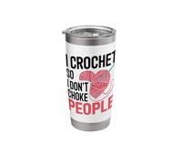 Crocheting I Crochet So I Don't Choke People Stainless Steel Insulated Tumbler