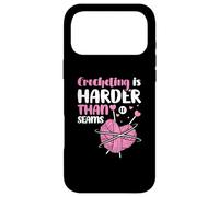 Crocheting is harder than it seams - Crocheter Crochet Case for iPhone 17 Pro Max
