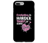 Crocheting is harder than it seams - Crocheter Crochet Case for iPhone 7 Plus/8 Plus