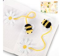 Crochetta Crochet Kit for Beginners, Crochet Starter Kit w Step-by-Step Video Tutorials, Beginner Crochet Kit for Adults Kids Women Men Complete Kit Included (Bee Bookmark)
