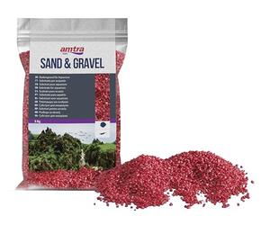 Croci Amtra Red Ceramized Quartz - Fine Quartz Aquarium Sand for Freshwater or Saltwater 2-3mm Grit 5kg Quantity