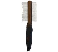 Croci Barbershop Double Toothed Dog Comb Dual Function Comb for Cats and Dogs for All Hair Types Removes Undercoat and Parasites 21 x 6 x 2.5 cm