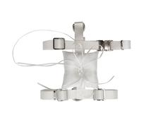 Croci Ceremony Wedding Ring H Harness with Ring Cushion Adjustable Size M/48-70cm