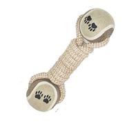 CROCI Cotton Bone Eco Plait with Tennis Ball, 6 x 24 cm