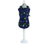 Croci Dog Raincoat Color With Printing In Rainproof Nylon, 30 cm, Blue