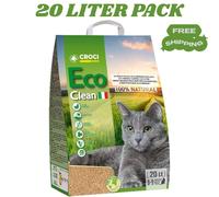Croci Eco Clean Clumping Cat Litter Biodegradable 100% Vegetable Limestone UK