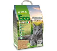 Croci Eco Clean Litter 10 L - Clumping Cat Litter, Biodegradable, flushes down the toilet, 100% vegetable, Long lasting Anti-odor Sand