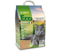 Croci Eco Clean Litter 10 L - Clumping Cat Litter, Biodegradable, flushes down the toilet, 100% vegetable, Long lasting Anti-odor Sand