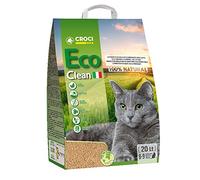 Croci Eco Clean Litter 20 L - Clumping Cat Litter, Biodegradable, flushes down the toilet, 100% vegetable, Long lasting Anti-odor Sand