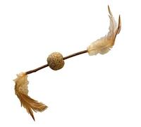 Croci Euphoria Stick Feather W/Silvervine Ball, edible cat toy based on catnip and silvervine, 12 cm