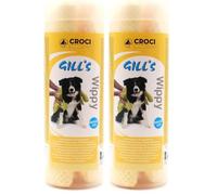 Croci Gill's - Dog Drying Cloth, dries dogs quickly, absorbs liquids, oils and dirt, for long haired dogs, 66x43 cm (Pack of 2)