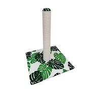 Croci Green Leaves High Cat Scratching Post 62 cm High for Adults Cats Large and Small, Scratching Post Tree Scratcher, Accessories and Games for Animals, Soothing Game for Cats