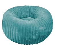 Croci Hyg Cushion for Cats and Small Dogs, Round Padded and Removable Cover, Supersoft Fabric, Pet Mat for Kennels and Cars, Aqua, Diameter 50 cm