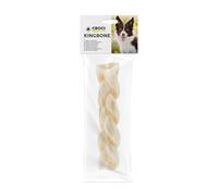 Croci King Bone - Bone braid for dogs, Chew reward snack for dogs in natural cowhide, dental stick for teeth cleaning, 20 cm - 90 g