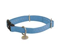 Croci My Lord Leatherette Adjustable Collar, 20-30 mm x 10 mm, Light Blue