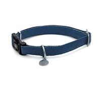 Croci My Lord Leatherette Adjustable Collar, 26-40 mm x 15 mm, Navy Blue