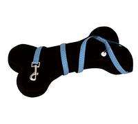 Croci My Lord Leatherette Lead Leash, 120 mm x 20 mm, Light Blue