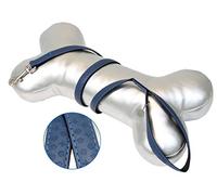 Croci My Lord Leatherette Lead Leash, 120 mm x 25 mm, Navy Blue