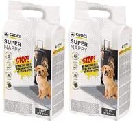 Croci Super Nappy Activated carbon - Hygienic mats for dogs 57x84 cm - 14 pcs, Disposable dog and pet traverses, anti-stain, anti-odour (Pack of 2)