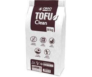 Croci Tofu Clean 45L / 20kg Cat Litter Tray - Clumping Cat Litter - Biodegradable - Displaced in the Toilet, 100% Vegetable, Long-Lasting Odour Sand, Value Size