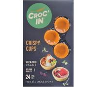CROC'IN - Orange Tartlet Shells - Edible Appetizer Or Dessert Cups - Mini Pastry Cases - Artisanal & Vegan Confection - 24 Pieces