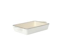 Crock-Pot 137362.01 13 in. Artisan Enameled Cast Iron Lasagna Pan - Matte Linen White