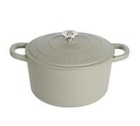 Crock Pot Artisan 7-Quart Round European Enameled Cast Iron Dutch Oven Pot With Lid - Matte Green