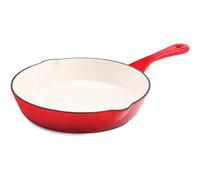Crock Pot Artisan 8 Inch Enameled Cast Iron Round Skillet, Scarlet Red